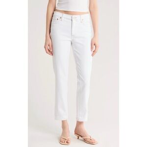 NWT Pistola Riley Mid Rise Relaxed Girlfriend White Jeans, size 24